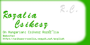 rozalia csikesz business card